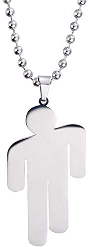 crazy bean AnhäNger Halskette Frauen MäNner Edelstahl AnhäNger Halskette Hip Hop AnhäNger Geschenk Souvenir ZubehöR AnhäNger Halskette SäNger Menschlichkeit Unisex von crazy bean