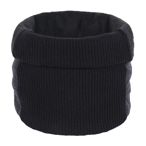 crazy bean Halsschlauch Schlauchschal Herren Damen Weichem Halswärmer Halstücher Winter Loop Schal Fleece Gesichtsscha Elastische Strick Und Winddichte schwarz von crazy bean