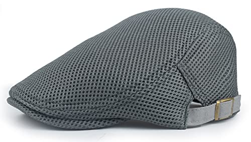 crazy bean Herren Schirmmütze Baskenmütze Barett Newsboy Cap Unisex Barette Cap Einstellbar SportmüTze FüR Sommer-grau-Einheitsgröße von crazy bean