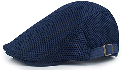 crazy bean Herren Schirmmütze Baskenmütze Barett Newsboy Cap Unisex Barette Cap Einstellbar SportmüTze FüR Sommer-blau-Einheitsgröße von crazy bean