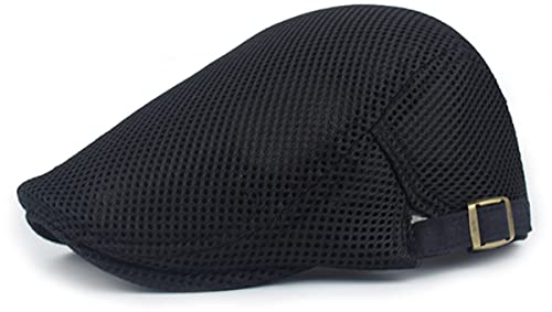 crazy bean Herren Schirmmütze Baskenmütze Barett Newsboy Cap Unisex Barette Cap Einstellbar SportmüTze FüR Sommer-Schwarz-Einheitsgröße von crazy bean