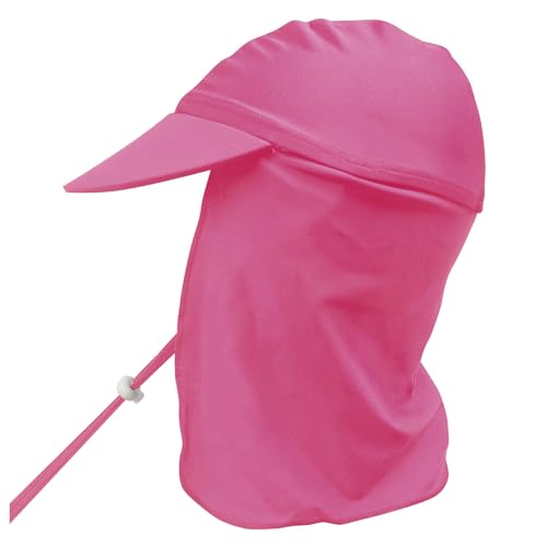 crazy bean Sonnenhut Kinder für Strand Schwimmbäder Schirmmütze mit Nackenklappe Sommermütze Fischerhut Lässig Sonnenhut für Junge Mädchen mit Verstellbarer Kinnriemen Regenhut von crazy bean