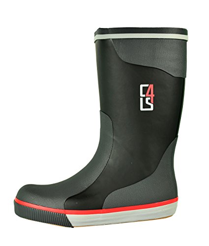 crazy4sailing Unisex Segelstiefel Halbschaft Gummistiefel schwarz, Größe:38 EU von crazy4sailing