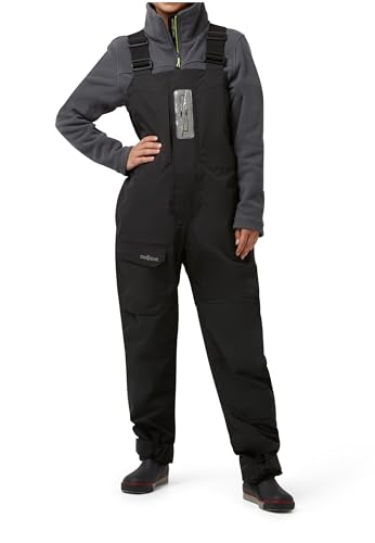 crazy4sailing Damen Stavanger II Offshore Segelhose – wasserdicht 30.000 mm, atmungsaktiv 10.000 g/m²/24 h, robuste Funktionshose mit Verstärkungen & verstellbaren Trägern Carbon S von crazy4sailing