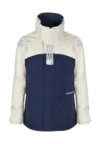 crazy4sailing Damen Bergen II Offshore Segeljacke – wasserdicht 15 000 mm, atmungsaktiv 5 000 g/m²/24 h, ergonomischer Damenschnitt mit Reflektoren & verstellbarem Bund Silber/Navy L crazy4sailing Damen Bergen II Offshore Segeljacke – wasserdicht 15 000 mm, atmungsaktiv 5 000 g/m²/24 h, ergonomischer Damenschnitt mit Reflektoren & verstellbarem Bund Silber/Navy L von crazy4sailing