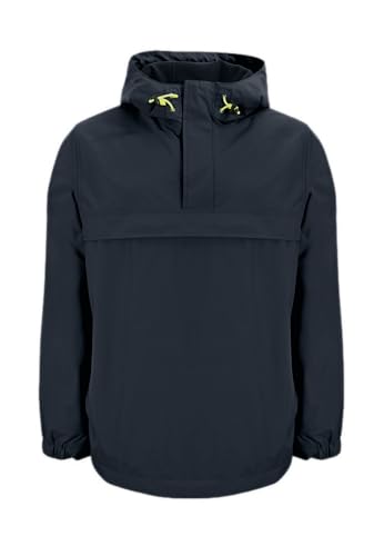 crazy4sailing Unisex Texel Anorak Segeljacke – wind- und wasserdicht, atmungsaktiv, leichter Segelanorak mit Kapuze & Taschenkomfort Navy XL von crazy4sailing