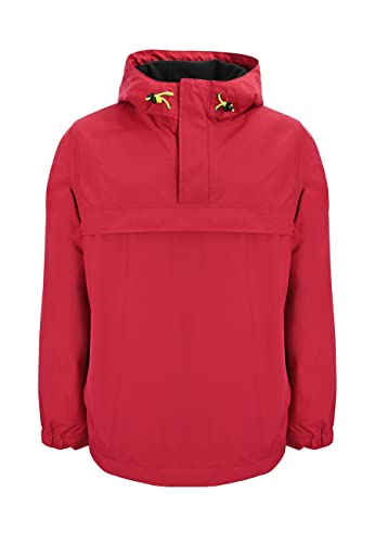 crazy4sailing Unisex Anorak Texel Smock Windbreaker Schlupfjacke Regenjacke mit Brusttasche, Farbe:red, Größe:L von crazy4sailing