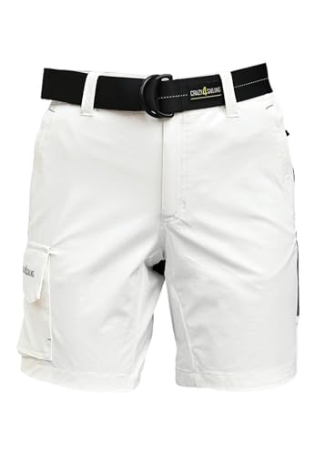 crazy4sailing Unisex Deckshorts Segelhose Shorts kurz wasserabweisend, Farbe:weiß, Größe:L von crazy4sailing
