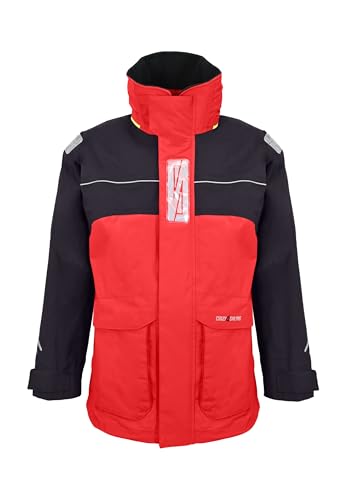 crazy4sailing Unisex Segeljacke Bergen II Funktionsjacke Offshore, Farbe:red/carbon, Größe:XL von crazy4sailing