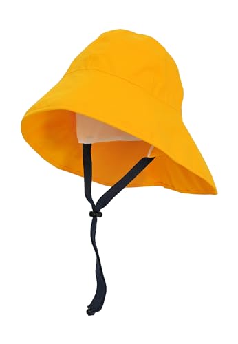 crazy4sailing Unisex Südwester Storm atmungsaktiv Regenhut Krempe wasserdicht, Farbe:gold, Größe:M von crazy4sailing