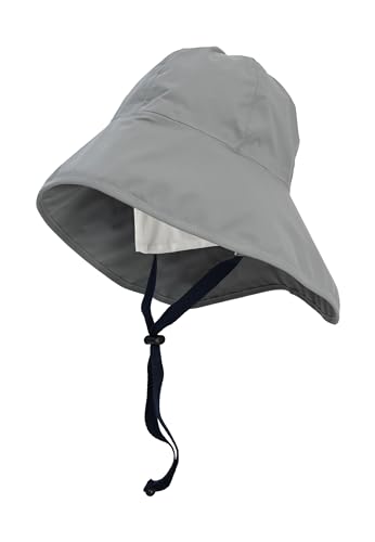 crazy4sailing Unisex Südwester Storm atmungsaktiv Regenhut Krempe wasserdicht, Farbe:Graphit, Größe:L von crazy4sailing
