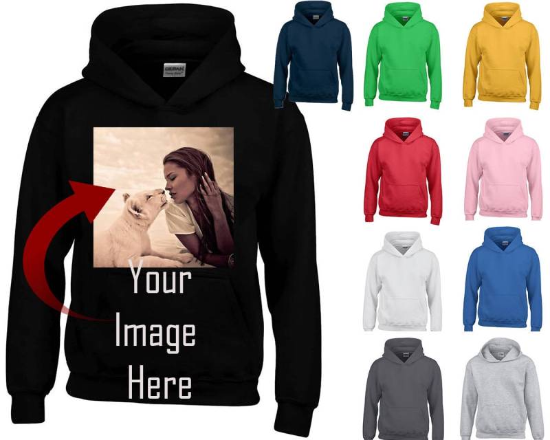 Benutzerdefinierter Text Oder Logo Hoodie Personalisierter Baumwollpullover von crazydaisyworld