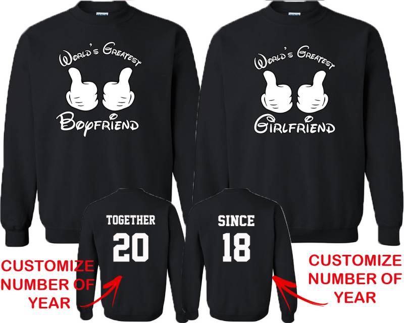 Passendes Paar Rundhalsausschnitte Der Größte Freund Der Welt, Individuelles Date von crazydaisyworld