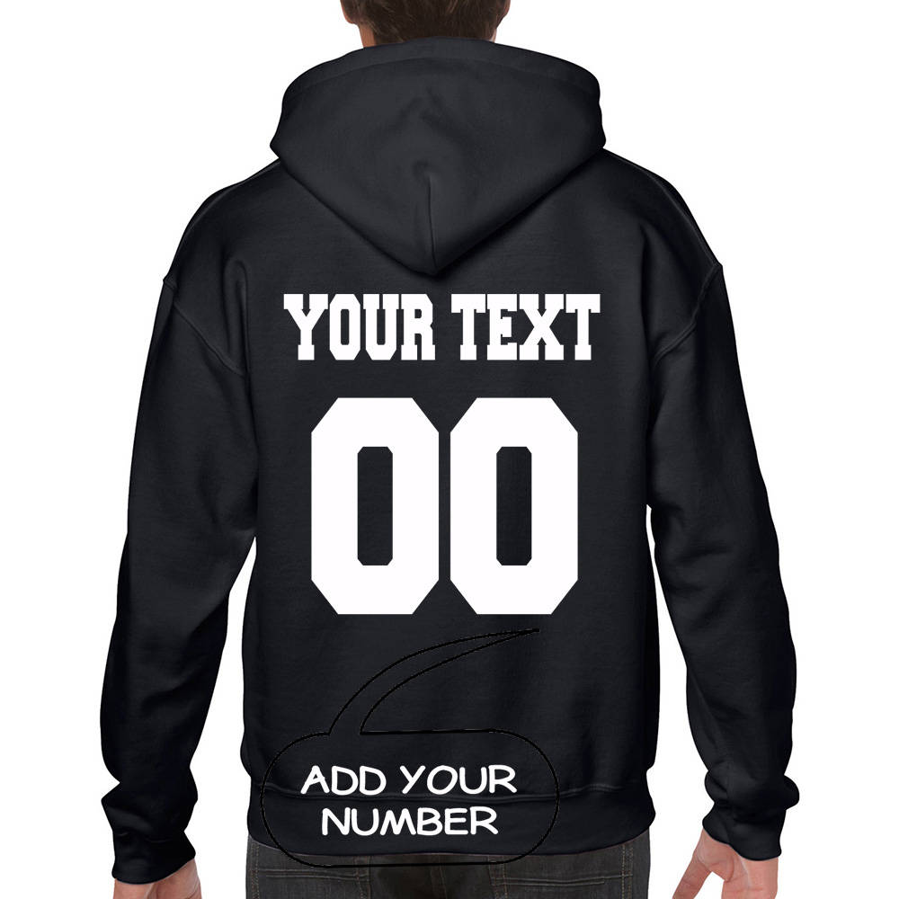 Personalisierbar Team Hoodie Personalisierter Name & Nummer Jersey Pullover von crazydaisyworld
