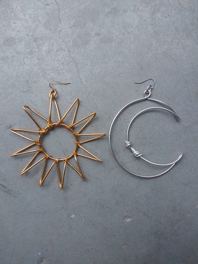 Sonne Und Mond Ohrringe von crazyfunkystuff