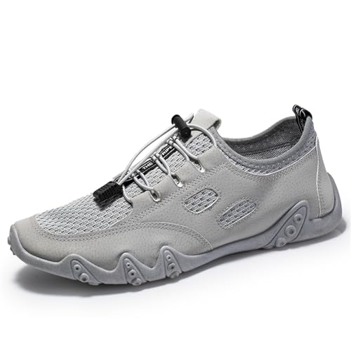 Atmungsaktive Freizeitschuhe für Herren, leichte Sneaker, weicher Komfort, Fahren, Walkingschuhe, grau, 39 1/3 EU von crazynekos