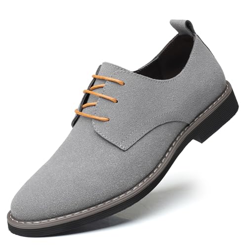 CRAZYNEKOS Herren Anzugschuhe Oxford Schuhe formelle Business Kleid Hochzeitsschuhe, grau, 42.5 EU von crazynekos