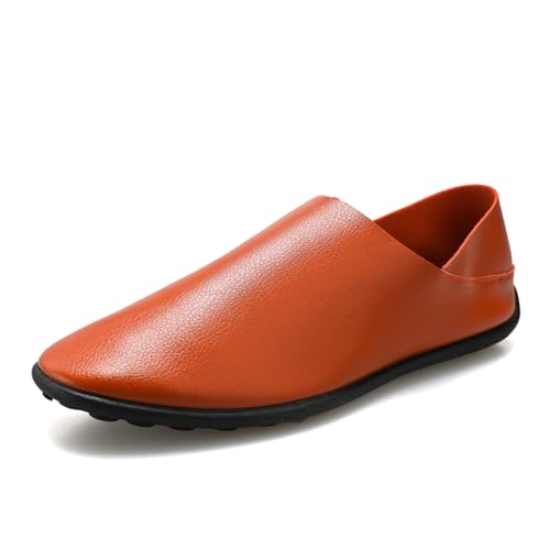 Herren-Freizeitschuhe, Slipper, weiche Loafer, bequem, atmungsaktiv, Walking, Fahrschuhe für Herren, braun, 39 1/3 EU von crazynekos