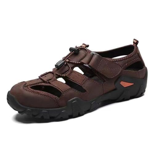 crazynekos Herren Sport Sandalen Outdoor Wandern Sandalen Geschlossene Zehen Athletic Sandalen, dunkelbraun, 39 2/3 EU von crazynekos