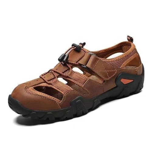 crazynekos Herren Sport Sandalen Outdoor Wandern Sandalen Geschlossene Zehen Athletic Sandalen, hellbraun, 39 2/3 EU von crazynekos