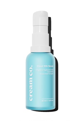 cream co. Cloud Milk Vegan 8-Fach Hyaluron Serum mit 3 Ceramid & Aminoacid Complex 30 ml, Hyaluronsäure Serum für Empfindliche Haut, Hyaluronic Acid Serum Ohne Parfüm, Gesichtspflege Damen & Männer von cream co.