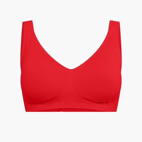 creamy fabrics Comfort Minimizer BH – Damen BH ohne Bügel – Bequemer Leichter bügelloser Push-Up BH – Nahtloser Soft-BH mit herausnehmbaren Cups – Entlastet Schulter & Rücken – Normale & Große Größen von creamy fabrics