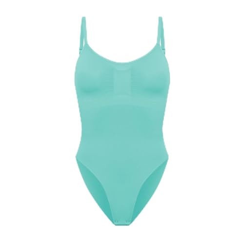 creamy fabrics Damen Figurformender Shapewear Bodysuit mit Slip-Rückenteil – Starke Kompression für Bauch & Taille – Nahtloser Body mit Po-Lifting & Verstellbaren Trägern – Mint XS creamy fabrics Damen Figurformender Shapewear Bodysuit mit Slip-Rückenteil – Starke Kompression für Bauch & Taille – Nahtloser Body mit Po-Lifting & Verstellbaren Trägern – Mint XS von creamy fabrics