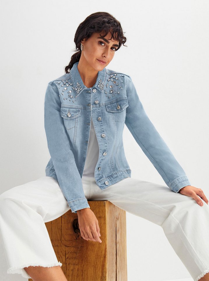 creation L Blusenblazer Jeansjacke . von creation L