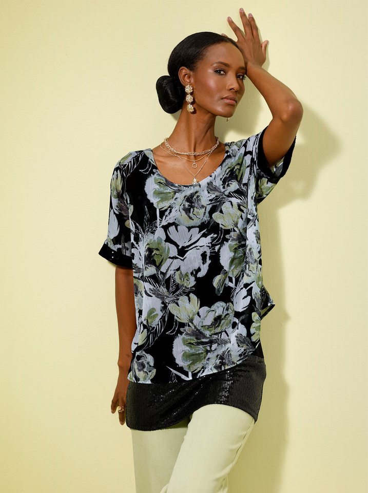 creation L Klassische Bluse Kurzarmbluse . von creation L