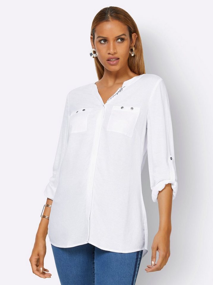 creation L Klassische Bluse Langarm-Bluse . von creation L