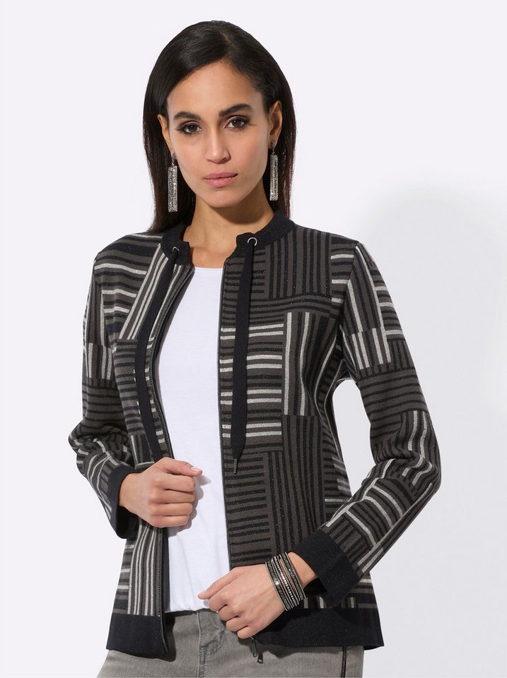creation L Strickjacke Jacquardstrickjacke von creation L
