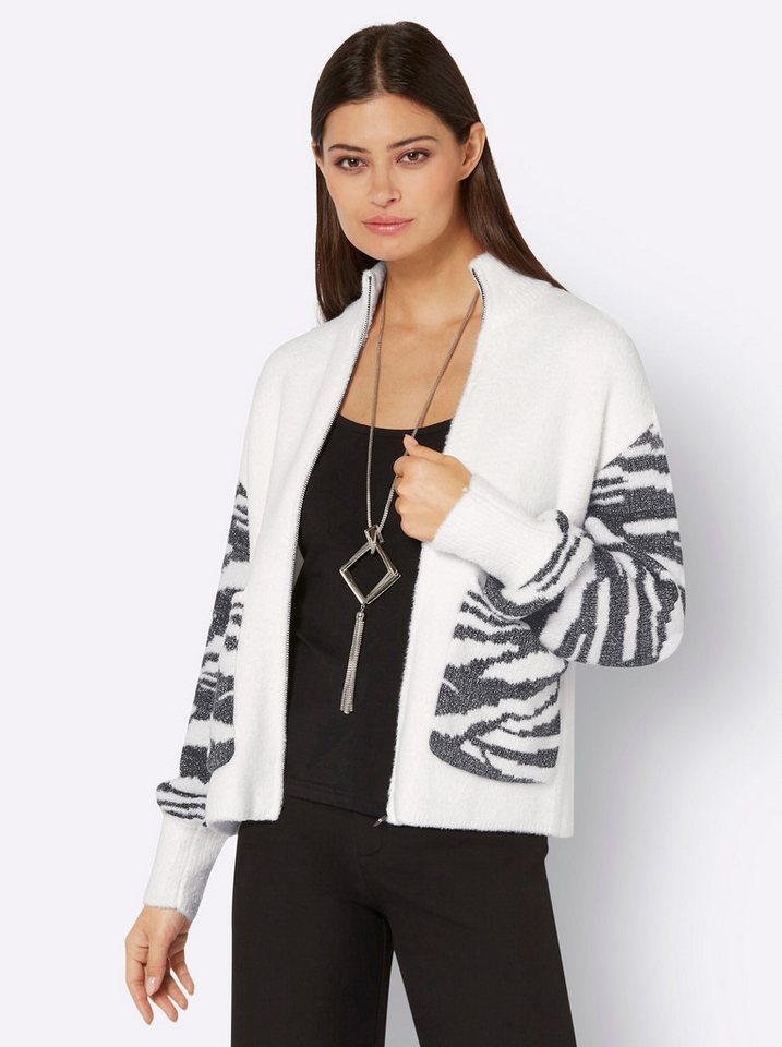 creation L Strickjacke Jacquard-Strickjacke creation L Strickjacke Jacquard-Strickjacke von creation L