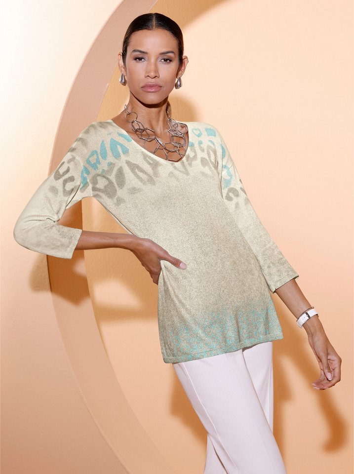 creation L Strickpullover 3/4 Arm-Pullover . von creation L