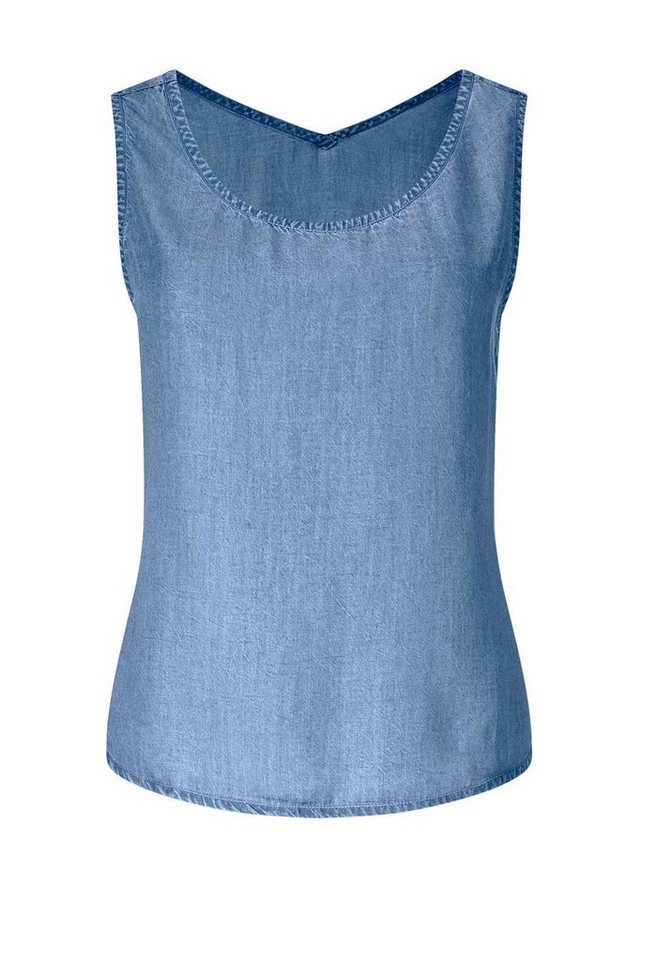 creation L T-Shirt CRéATION L Damen Top, jeansblau von creation L