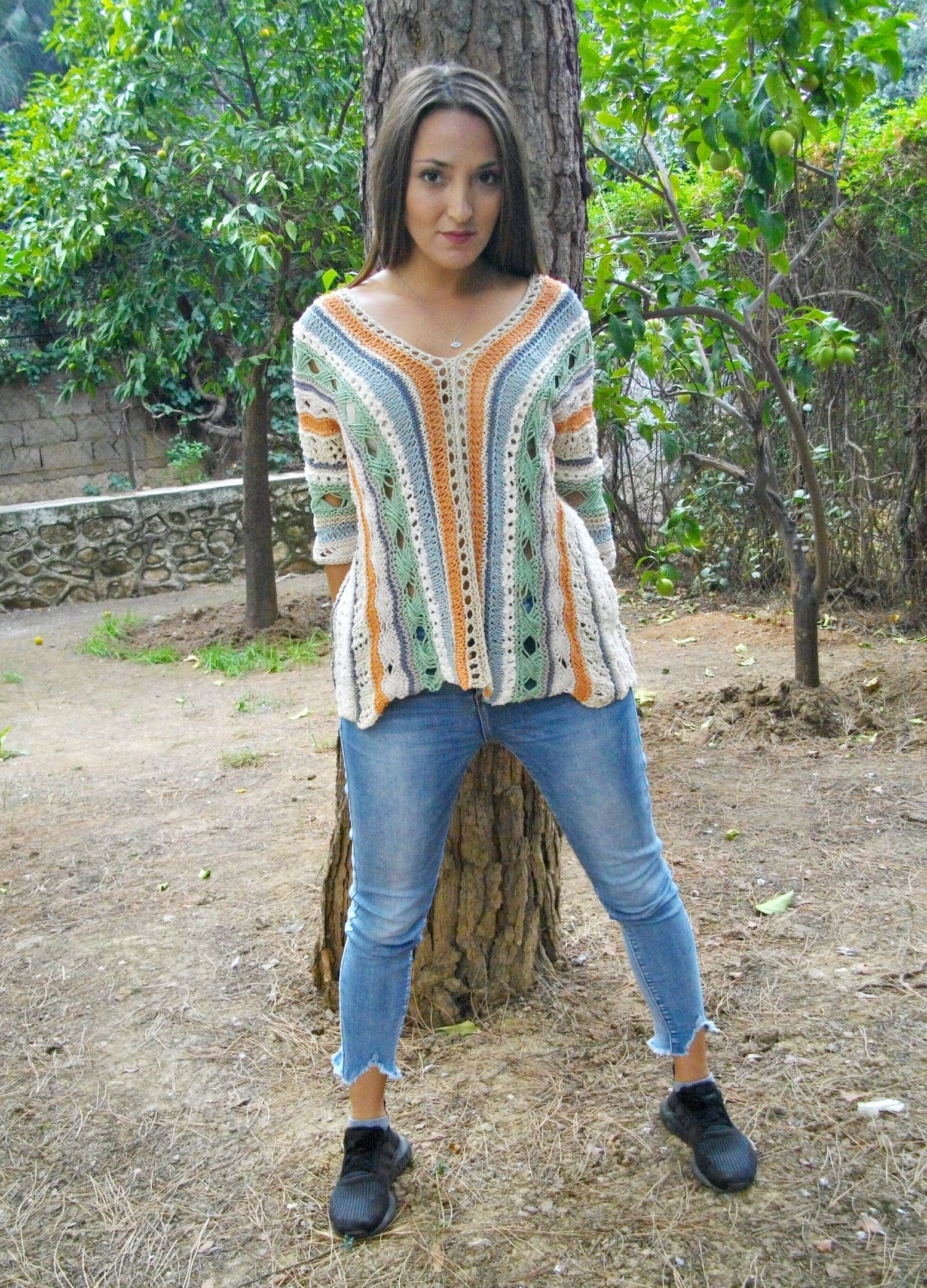 Kurzarm Pullover Handgestrickt Bluse Frühling Sommer Boho Mehrfarbige Pastell Farben Streifen Stricktop Baumwolle Seide Kurzarm Pullover Handgestrickt Bluse Frühling Sommer Boho Mehrfarbige Pastell Farben Streifen Stricktop Baumwolle Seide von creationsbyeve