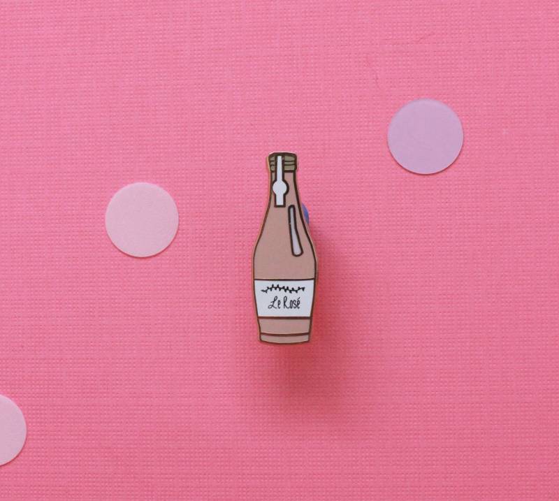 Rosé Weinflasche Enamel Pin, Getränk Etikett Rostigen Gold-Lapel-Pin Rosé Weinflasche Enamel Pin, Getränk Etikett Rostigen Gold-Lapel-Pin von creationzbycatherine