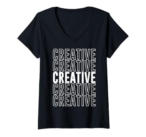 Damen Kreativ T-Shirt mit V-Ausschnitt Damen Kreativ T-Shirt mit V-Ausschnitt von creative apparel