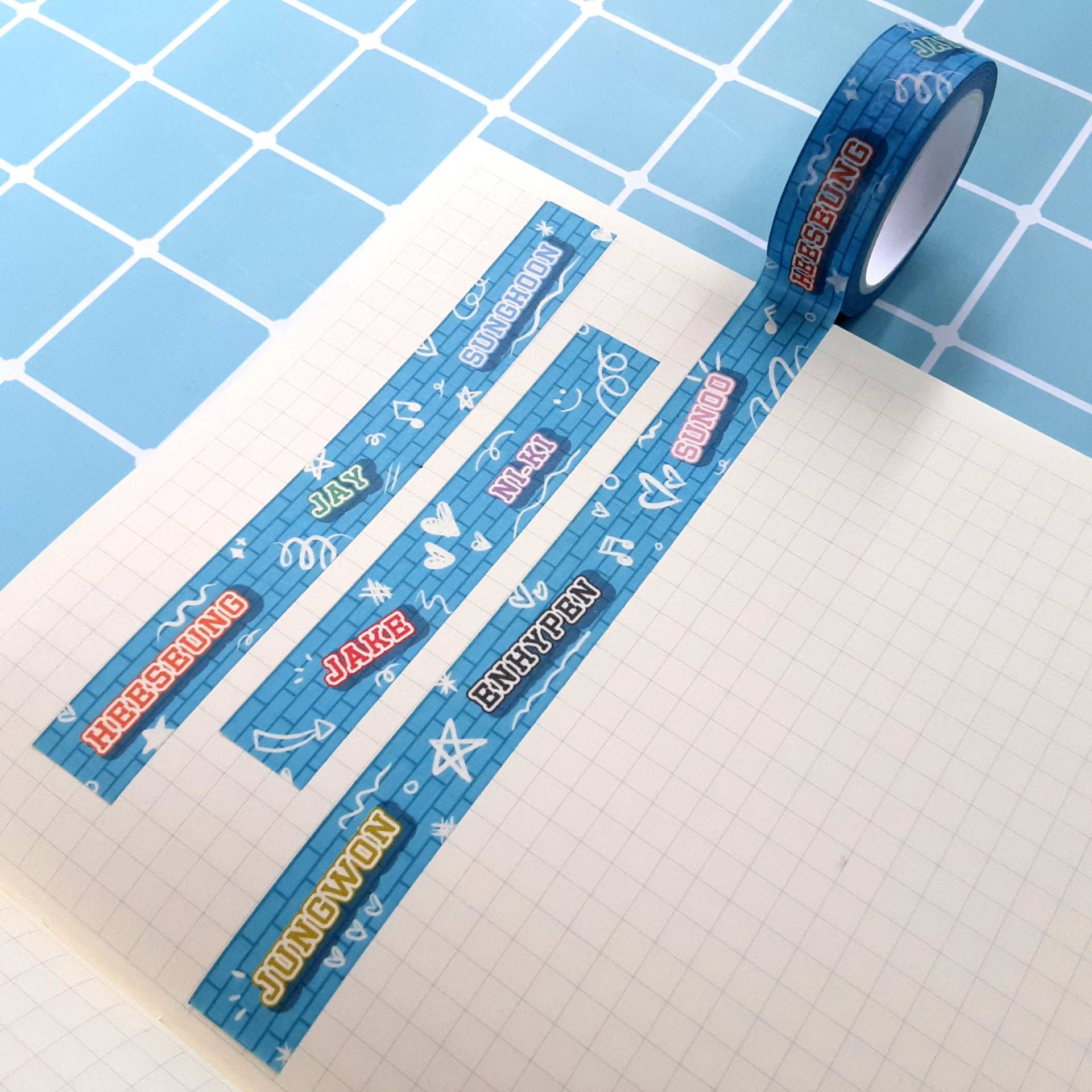 Enhypen Washi Tape | Kpop Journal Deco Bujo Planer Kreatives Plätzchen von creativecookieph