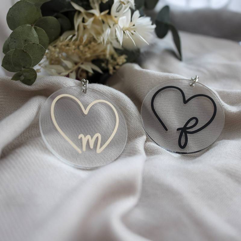 Personalisierter Plexiglas Schlüsselanhänger Mit Gravur Oder Vinylfolie | Individuelles Geschenk Schlüsselbund Accessoire Creativecurves von creativecurvesde