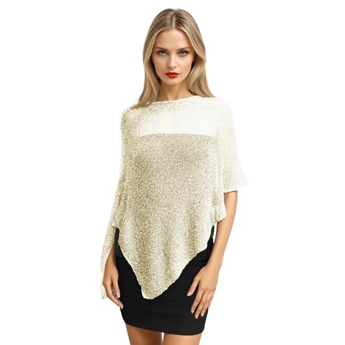 creazioni unique Poncho Damen Elegant Italian Design - Ehefrau und Mutter Geschenk - Thermo-Viskosenetz-Schal für Frauen mit Kirschblüten-Essenz (Creme) von creazioni unique