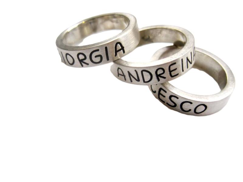 925 Silber Triptychon-Phrase-Ring 925 Silber Triptychon-Phrase-Ring von creazioniorafe