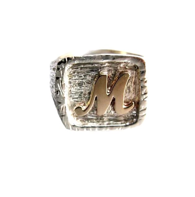 925 Silberring Mit Initiale von creazioniorafe