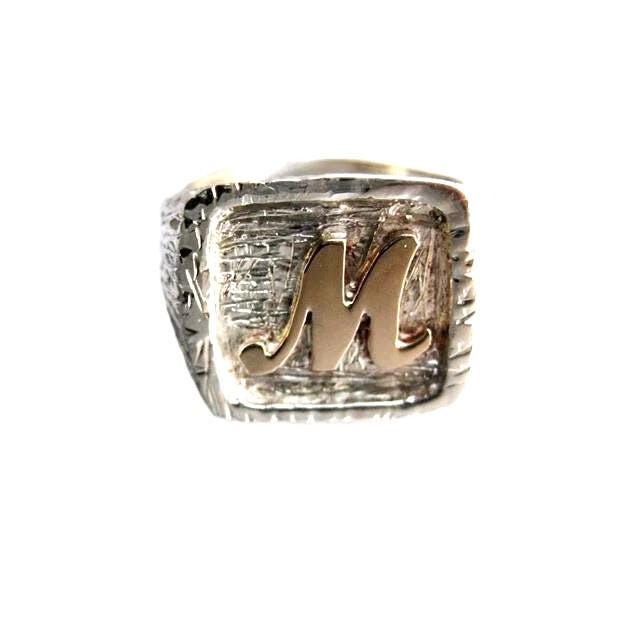 925 Silberring Mit Initiale von creazioniorafe