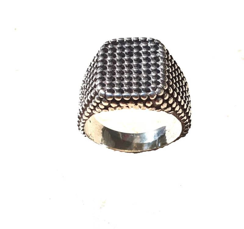 Gepunkteter Ring in Silber von creazioniorafe
