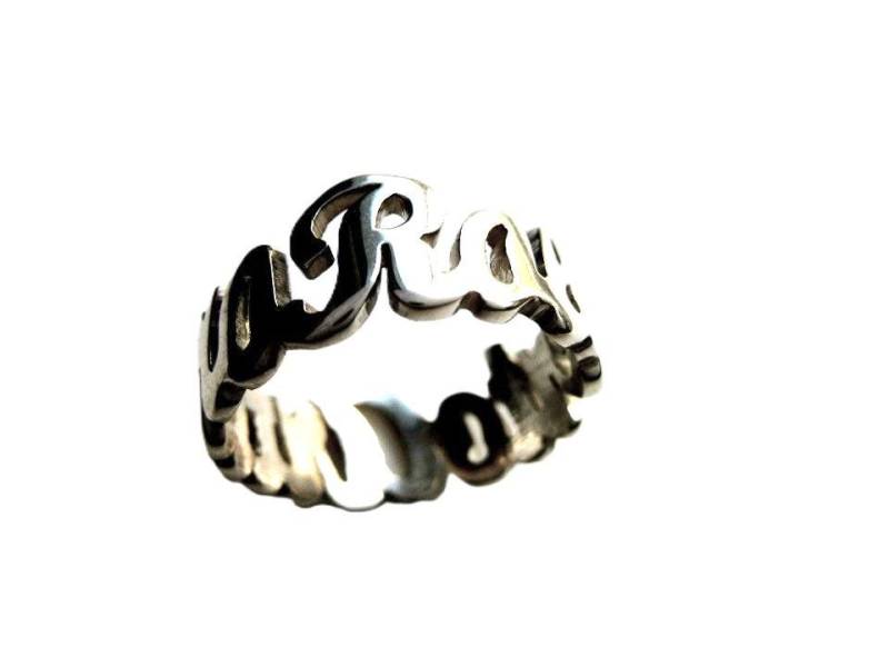 Runder Namensring Aus Silber von creazioniorafe