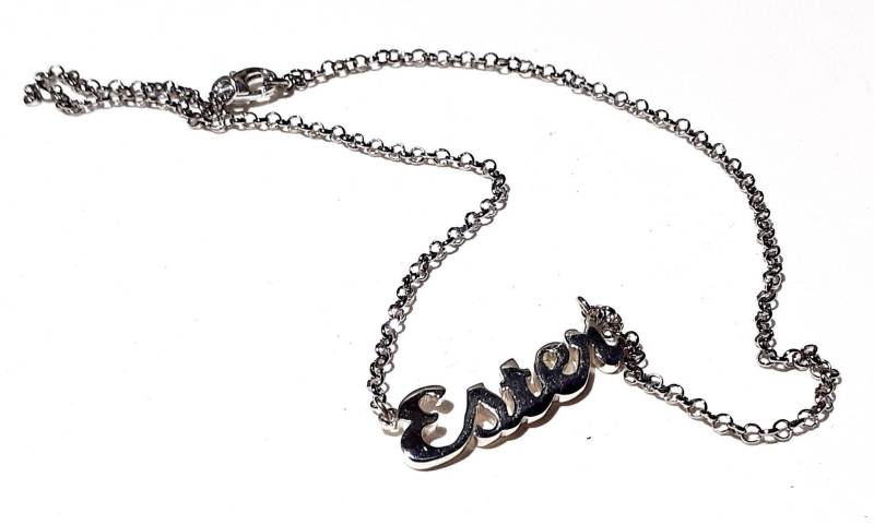 Silberne Namenskette von creazioniorafe