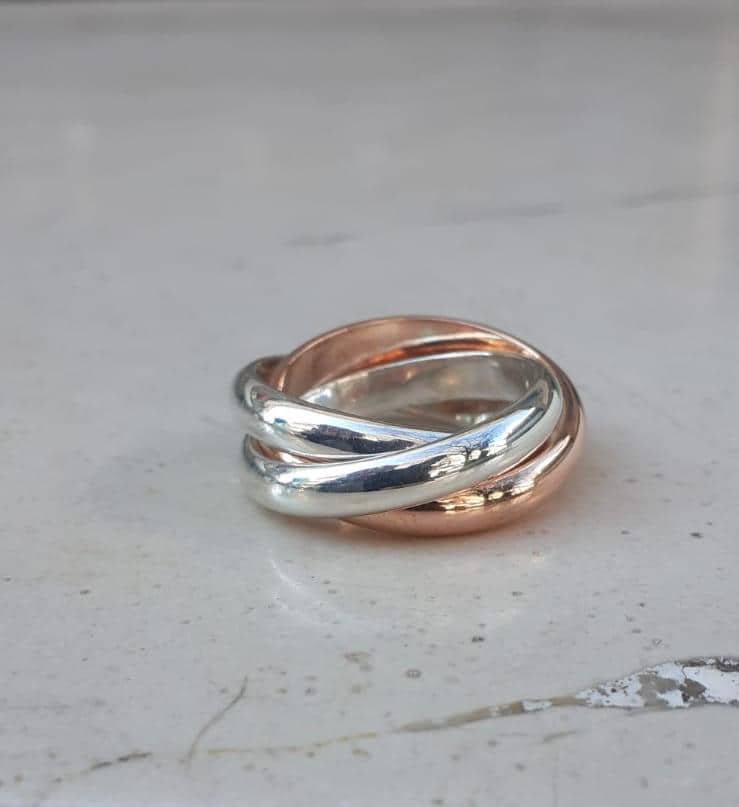 Silberner Bandring von creazioniorafe