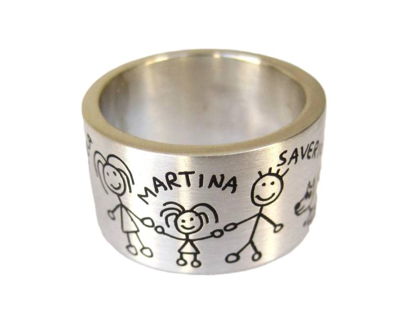 Silberner Familienring Silberner Familienring von creazioniorafe