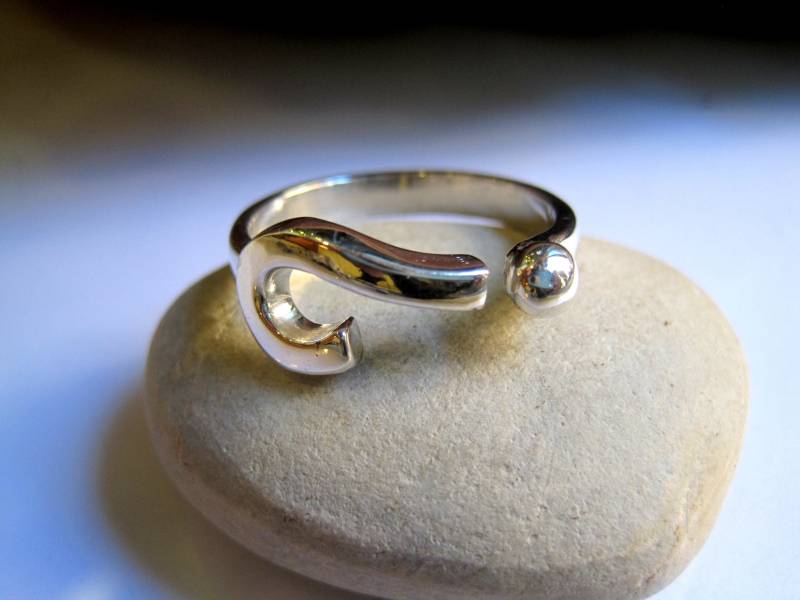 Silberner Fragezeichenring von creazioniorafe