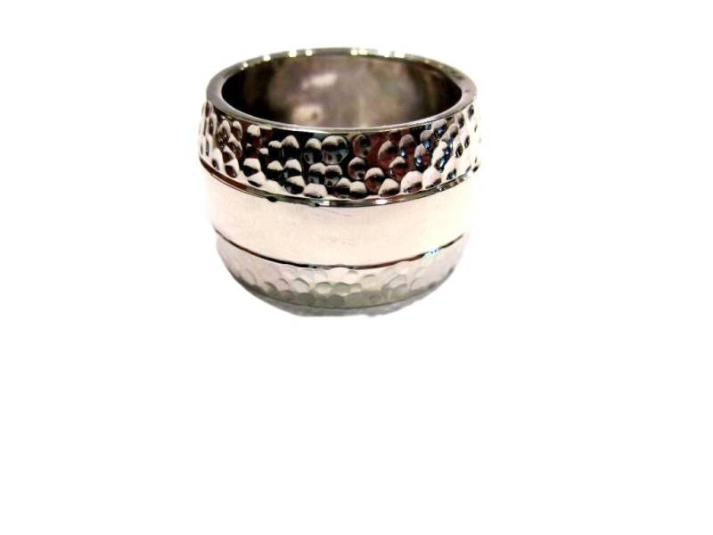 Silberner Gewölbter Bandring von creazioniorafe